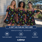 Friends in matching Women's Lantern Lunacy Custom Face Off-Shoulder Dress — a group gift photo