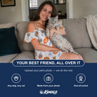 Friends in matching Women's Jack O'Jitters Custom Cat Face Off-Shoulder Dress — a group gift photo