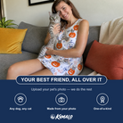 Friends in matching Women's Jack O'Jitters Custom Cat Face Tank Dress — a group gift photo