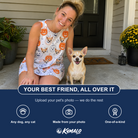 Friends in matching Women's Jack O'Jitters Custom Dog Face Tank Dress — a group gift photo
