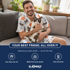 Friends in matching Men's Jack O'Jitters Custom Cat Face Shirt & Shorts Set — a group gift photo