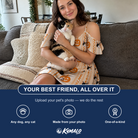 Friends in matching Women's Spooky Squash Custom Cat Face Off-Shoulder Dress — a group gift photo