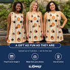 Friends in matching Women's Spooky Squash Custom Face Tank Dress — a group gift photo