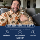 Friends in matching Men's Spooky Squash Custom Cat Face Polo Shirt — a group gift photo