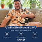 Friends in matching Men's Spooky Squash Custom Cat Face Shirt & Shorts Set — a group gift photo