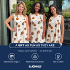 Friends in matching Women's Lantern Laughs Custom Face Tank Dress — a group gift photo