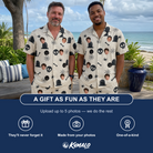Friends in matching Men's Cryptic Crawlies Custom Face Shirt & Shorts Set — a group gift photo