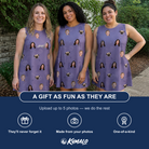 Friends in matching Women's Cemetery Chuckles Custom Face Tank Dress — a group gift photo