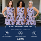 Friends in matching Women's Grinning Gravestones Custom Face Tank Dress — a group gift photo