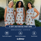Friends in matching Women's Tombstone Tango Custom Face Tank Dress — a group gift photo