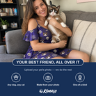 Friends in matching Women's Bone Appétit Custom Cat Face Off-Shoulder Dress — a group gift photo