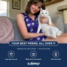 Friends in matching Women's Bone Appétit Custom Cat Face V-Neck Dress — a group gift photo