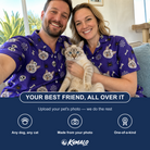 Friends in matching Women's Bone Appétit Custom Cat Face Hawaiian Shirt — a group gift photo