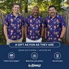 Friends in matching Men's Bone Appétit Custom Face Polo Shirt — a group gift photo