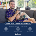 Friends in matching Men's Bone Appétit Custom Cat Face Shirt & Shorts Set — a group gift photo