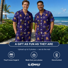 Friends in matching Men's Bone Appétit Custom Face Shirt & Shorts Set — a group gift photo