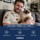 Friends in matching Men's Arachnid Antics Custom Cat Face Polo Shirt — a group gift photo