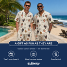 Friends in matching Men's Bony Boogie Custom Face Shirt & Shorts Set — a group gift photo