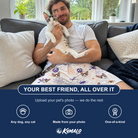 Friends in matching Men's Skull Shuffle Custom Cat Face Beach Shorts — a group gift photo