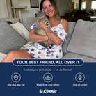 Friends in matching Women's Skull Shuffle Custom Cat Face Off-Shoulder Dress — a group gift photo