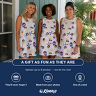 Friends in matching Women's Skull Shuffle Custom Face Tank Dress — a group gift photo