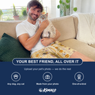 Friends in matching Men's Webbed Bones Custom Cat Face Beach Shorts — a group gift photo