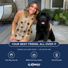 Friends in matching Women's Webbed Bones Custom Dog Face Tank Dress — a group gift photo