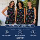 Friends in matching Women's Moonlit Millinery Custom Face Tank Dress — a group gift photo