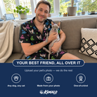 Friends in matching Men's Moonlit Millinery Custom Cat Face Shirt & Shorts Set — a group gift photo