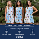 Friends in matching Women's Wicked Peaks Custom Face Tank Dress — a group gift photo