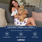 Friends in matching Women's Cauldron Crowns Custom Cat Face Off-Shoulder Dress — a group gift photo