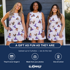 Friends in matching Women's Cauldron Crowns Custom Face Tank Dress — a group gift photo