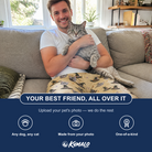 Friends in matching Men's Spellbound Spires Custom Cat Face Beach Shorts — a group gift photo