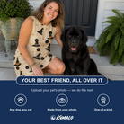 Friends in matching Women's Spellbound Spires Custom Dog Face Tank Dress — a group gift photo