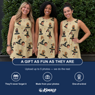 Friends in matching Women's Spellbound Spires Custom Face Tank Dress — a group gift photo
