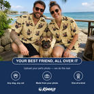 Friends in matching Women's Spellbound Spires Custom Dog Face Hawaiian Shirt — a group gift photo