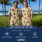 Friends in matching Men's Spellbound Spires Custom Face Shirt & Shorts Set — a group gift photo