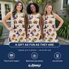 Friends in matching Women's Hexed Headwear Custom Face Tank Dress — a group gift photo