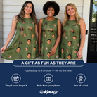 Friends in matching Women's Parcel Pizzazz Custom Face Tank Dress — a group gift photo