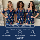 Friends in matching Women's Cocoa Cozy Custom Face Off-Shoulder Dress — a group gift photo