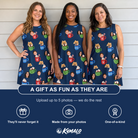 Friends in matching Women's Cocoa Cozy Custom Face Tank Dress — a group gift photo