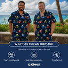 Friends in matching Men's Cocoa Cozy Custom Face Shirt & Shorts Set — a group gift photo