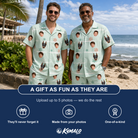 Friends in matching Men's Flake Frenzy Custom Face Shirt & Shorts Set — a group gift photo