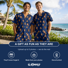 Friends in matching Men's Cookie Kringle Custom Face Shirt & Shorts Set — a group gift photo