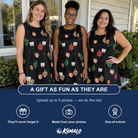 Friends in matching Women's Cranberry Charms Custom Face Tank Dress — a group gift photo