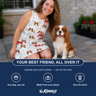 Friends in matching Women's Rudolph Ruckus Custom Dog Face Tank Dress — a group gift photo