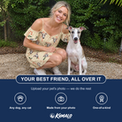 Friends in matching Women's Minty Mistletoe Custom Dog Face Off-Shoulder Dress — a group gift photo