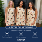 Friends in matching Women's Minty Mistletoe Custom Face Tank Dress — a group gift photo