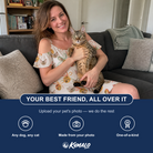 Friends in matching Women's Sleigh Bells Custom Cat Face Off-Shoulder Dress — a group gift photo