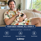 Friends in matching Men's Sleigh Bells Custom Cat Face Shirt & Shorts Set — a group gift photo